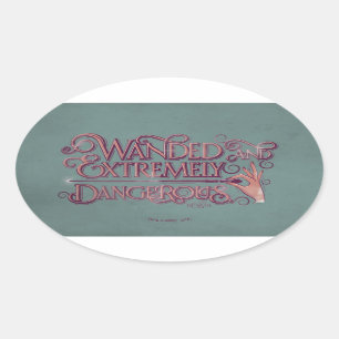 Sticker Ovale Graphique Débordé Et Extrêmement Dangereux - Ro