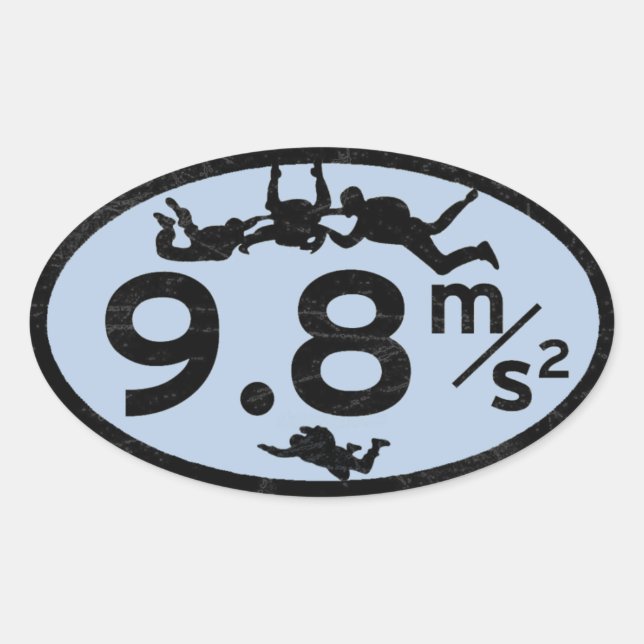 Sticker Ovale Gravité Sky Dive (Devant)