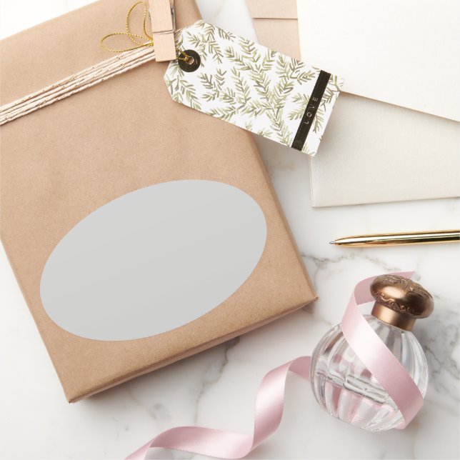 Sticker Ovale gris clair (Cadeaux)