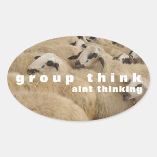 Sticker Ovale Groupe de réflexion