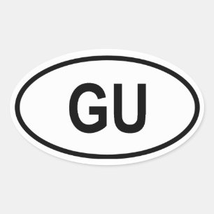 Sticker Ovale Guam GU