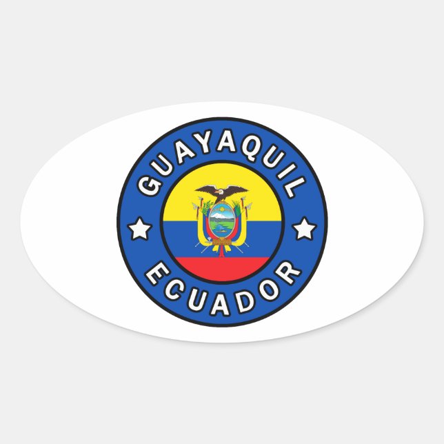 Sticker Ovale Guayaquil Equateur (Devant)