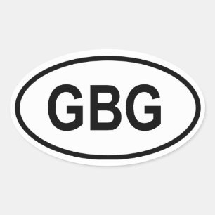 Sticker Ovale Guernesey "CBG"