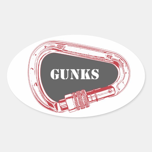 Sticker Ovale Gunks Escalade carabiner (Devant)