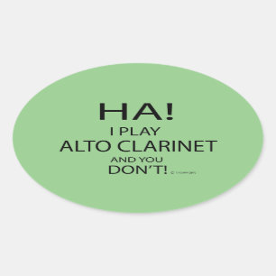 Sticker ovale Ha Alto Clarinet