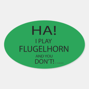 Sticker ovale Ha Flugelhorn