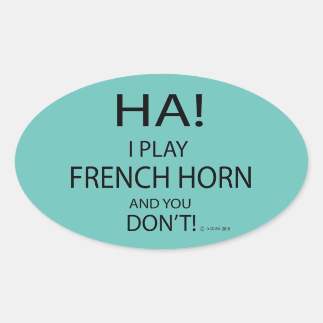 Sticker ovale Ha Horn (Devant)