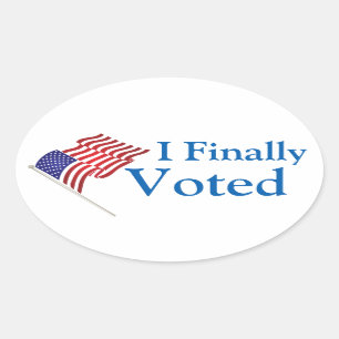 Sticker Ovale HABILLEMENT JK16 - j'ai enfin voté (l'autocollant