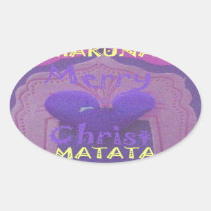 Sticker Ovale Hakuna Matata Merry Christmas Love Design.jpg