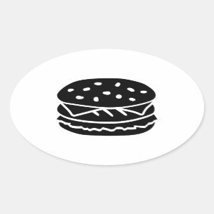 Sticker Ovale Hamburger