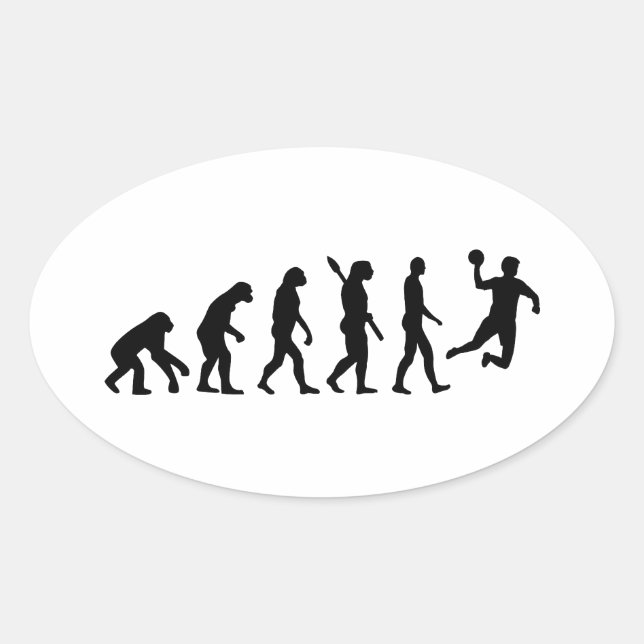 Sticker Ovale Handball Évolution (Devant)