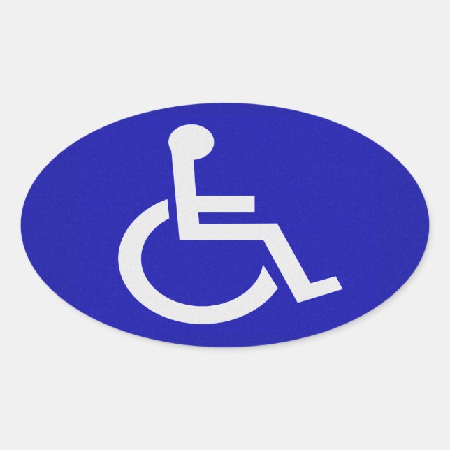 Sticker Ovale Handicapés handicapés (Devant)