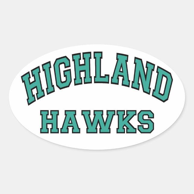 Sticker Ovale Hawks des Highlands (Devant)