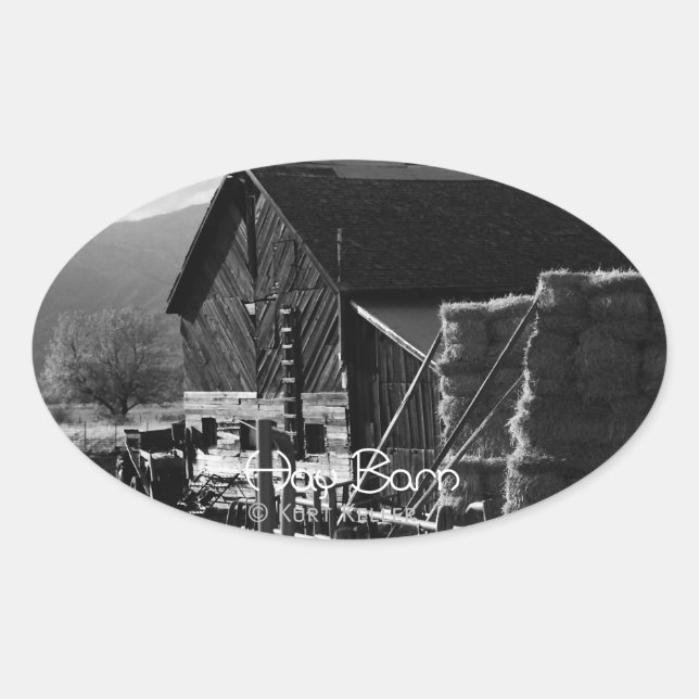 Sticker Ovale Hay Barn (Devant)