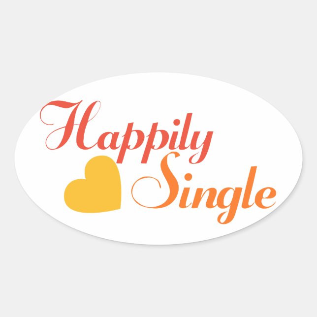 Sticker Ovale Heureux singulariser (Devant)