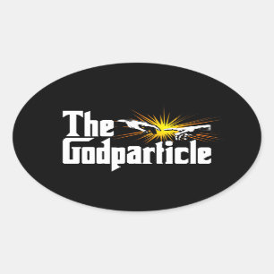 Sticker Ovale Higgs Boson Le Godparticule - Physique Drôle Nerd