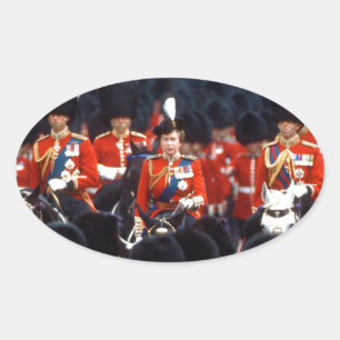 Sticker Ovale HM La Reine Elizabeth II Prince Philip London
