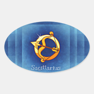 Sticker Ovale horoscope sagittaire