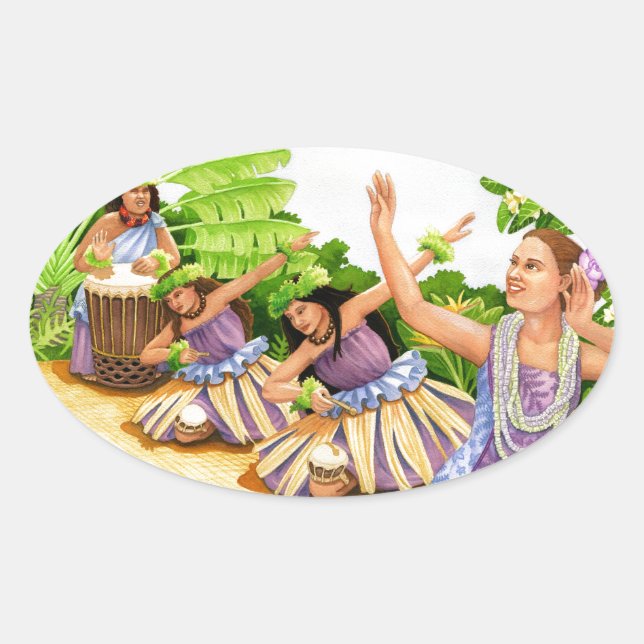 Sticker Ovale Hula (Devant)