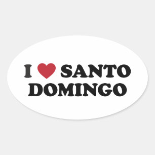 Sticker Ovale I la République Dominicaine de Saint-Domingue de