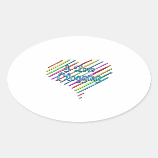 Sticker Ovale I Love Clogging