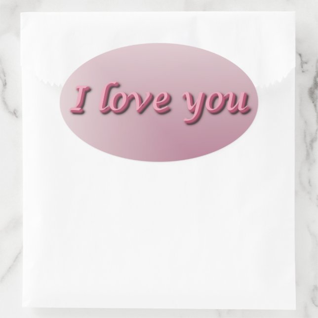 Sticker Ovale I love you. (Sac)