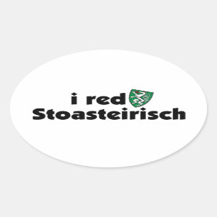 Sticker Ovale I red Stoasteirisch Styermark Autriche