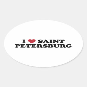 Sticker Ovale I St Petersbourg Russie	de coeur