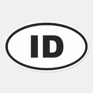 Sticker Ovale ID Idaho