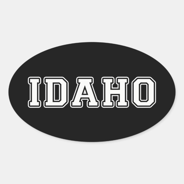 Sticker Ovale Idaho (Devant)