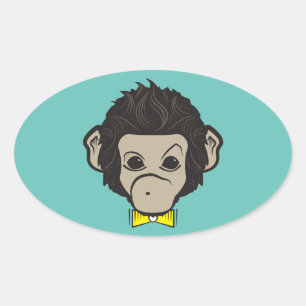 Sticker Ovale identica de singe