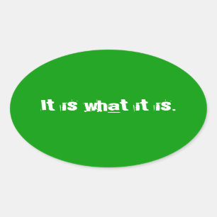 Sticker Ovale Il est