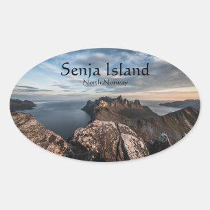 Sticker Ovale Île de Senja Norvège