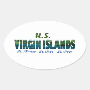 Sticker Ovale Îles Vierges américaines