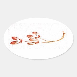 Sticker Ovale Images prises à partir de l'autocollant d'impressi