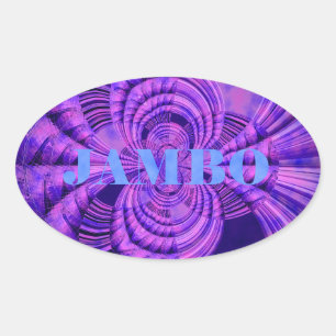 Sticker Ovale Impression d'art Cosmic Hakuna