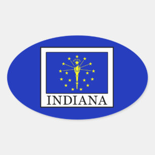 Sticker Ovale Indiana