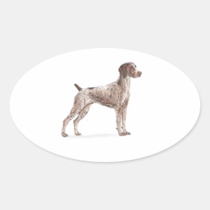 Sticker Ovale Indicateur aux cheveux courts allemand