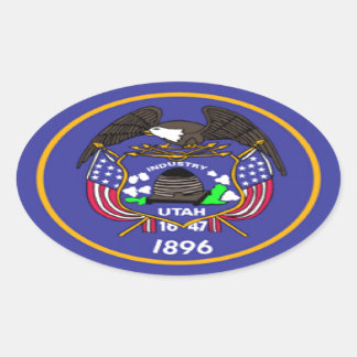 Sticker Ovale Indicateur Utah