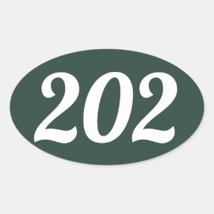 Sticker Ovale Indicatif régional 202 (Washington DC)
