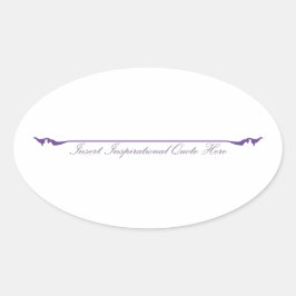 Sticker Ovale Insérer un devis inspirant ici - violet