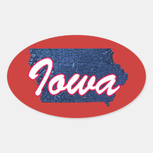 Sticker Ovale Iowa