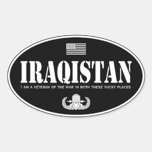 Sticker Ovale Iraqistan EOD supérieur
