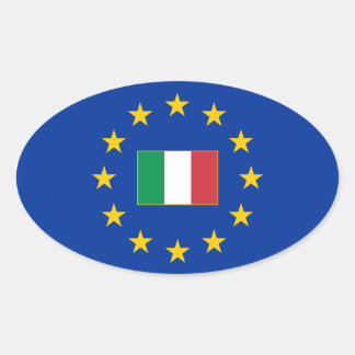 Sticker ovale Italie de l'Union européenne