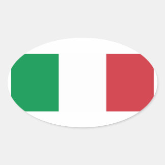 Sticker Ovale Italie - Drapeau national italien