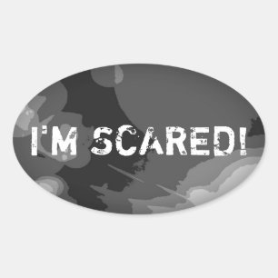 STICKER OVALE J'AI PEUR