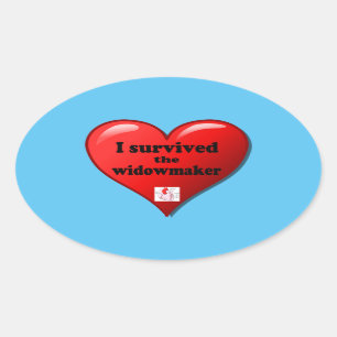 Sticker Ovale J'ai survécu à la veuve