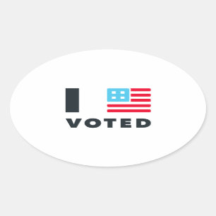 Sticker Ovale J'ai voté l'autocollant