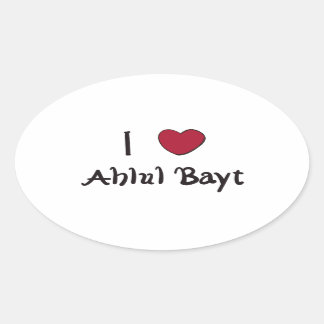 Sticker Ovale J'aime Ahlul Bayt