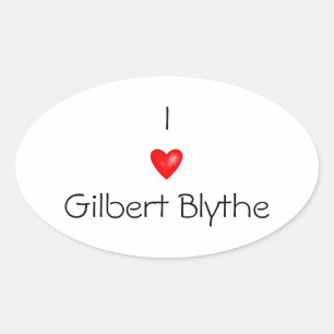 Sticker Ovale J'aime l'autocollant de voiture de Gilbert Blythe